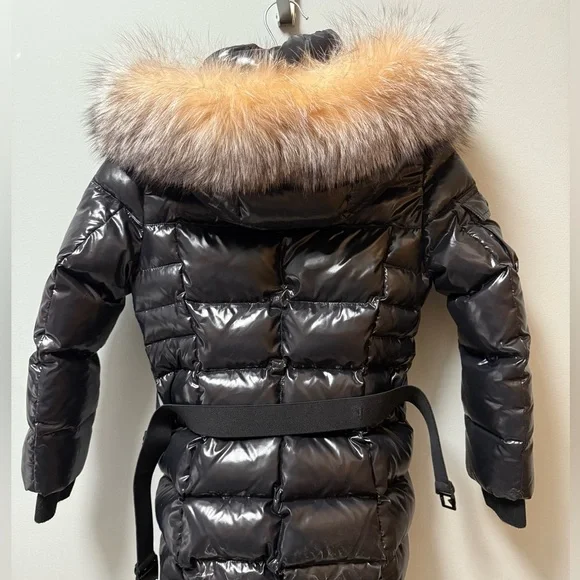 Sam Millenium Real Fur Trim Belted Down Puffer Jacket size XS - Picture 10 of 12